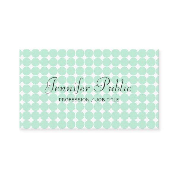 Handwriting Modern Template Elegant Mint Green Bus