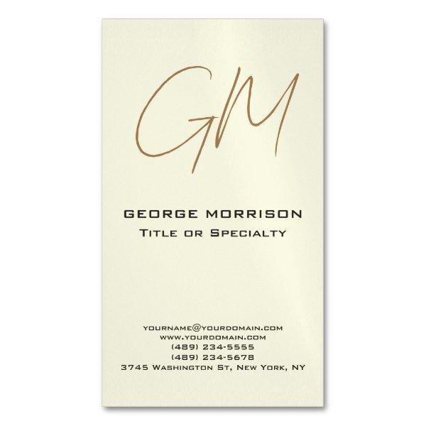 Handwriting Monogram Initials Professional Modern  Magnet