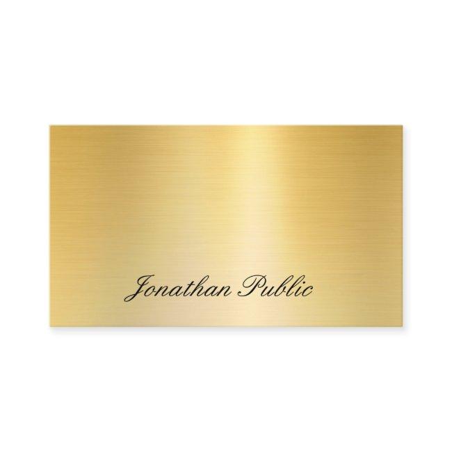 Handwriting Name Elegant Faux Gold Template