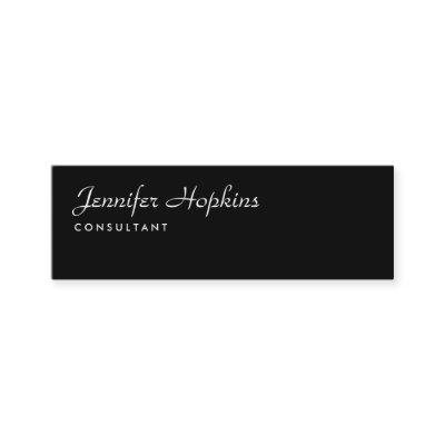 Handwriting Plain Black Modern Slim Feminine Mini
