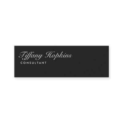 Handwriting Plain Dark Grey Modern Slim Feminine Mini