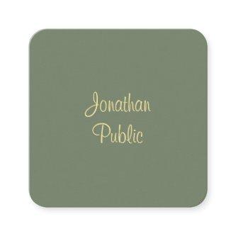 Handwriting Script Name Elegant Template Modern Square