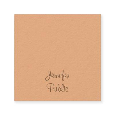 Handwriting Script Name Modern Elegant Template Square