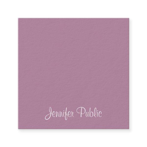 Handwriting Script Name Modern Elegant Template Square