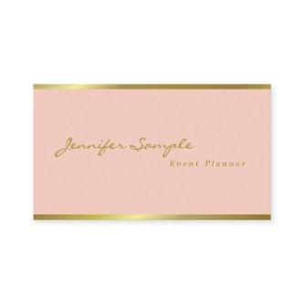 Handwriting Script Pink Gold Modern Elegant Salon