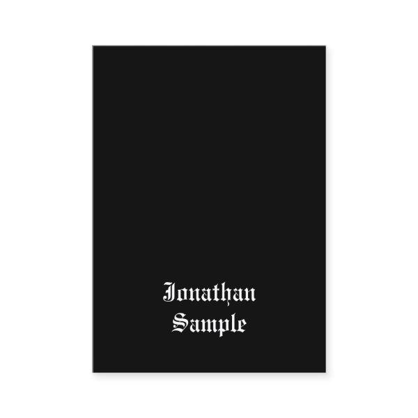Handwriting Script Vintage Retro Look Black White