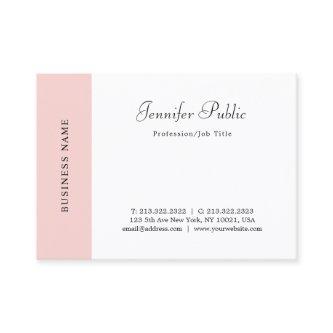 Handwritten Blush Pink White Modern Simple Elegant