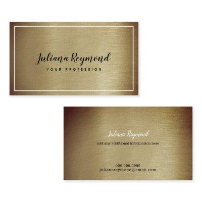 handwritten cursive name on brownish old gold