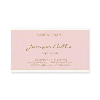 Handwritten Gold Look Text Blush Pink Template