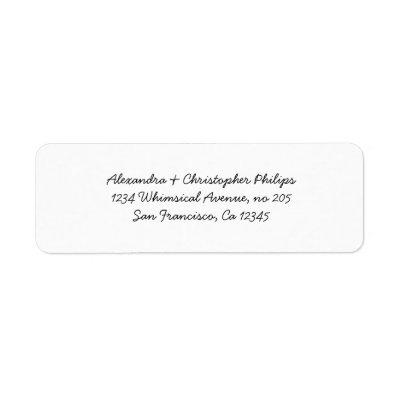 Handwritten Look Simple Return Address DYI Label
