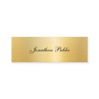 Handwritten Name Modern Elegant Gold Template Mini