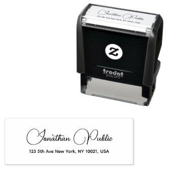 Handwritten Name Simple Template Return Address Self-inking Stamp