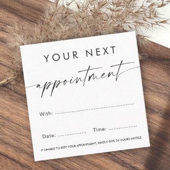 Handwritten script any color custom logo appointment card