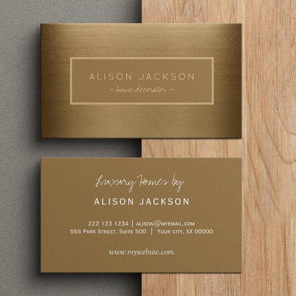 Handwritten Script Luxury Metallic Home Decorator