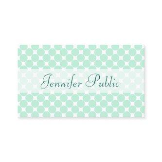 Handwritten Script Modern Elegant Mint Green White