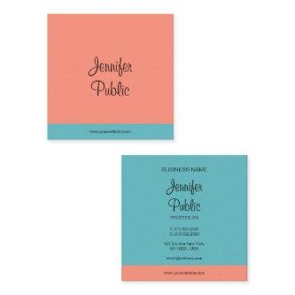 Handwritten Script Name Trend Colors Modern Square