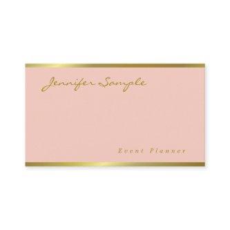 Handwritten Script Pink Gold Modern Elegant Beauty