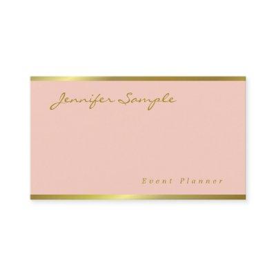 Handwritten Script Pink Gold Modern Elegant Beauty
