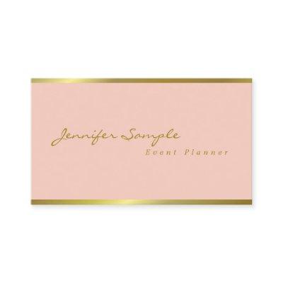 Handwritten Script Pink Gold Modern Elegant Salon