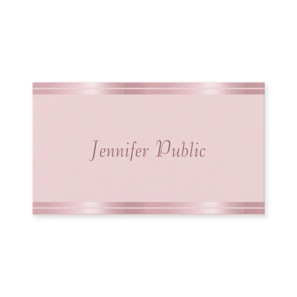 Handwritten Script Rose Gold Modern Chic Template