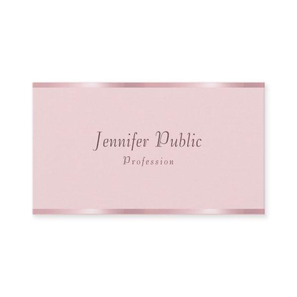 Handwritten Script Template Rose Gold Modern