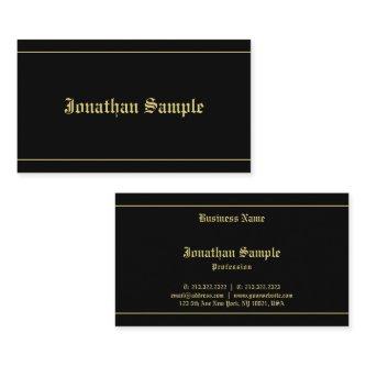Handwritten Template Old Style Font Black And Gold