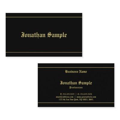 Handwritten Template Old Style Font Black And Gold
