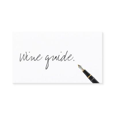 Handwritten Wine Tasting