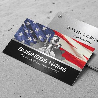 Handyman Auto Repair Service Patriotic Mechanic