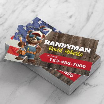 Handyman Bear Repair Maintenance Service Patriotic