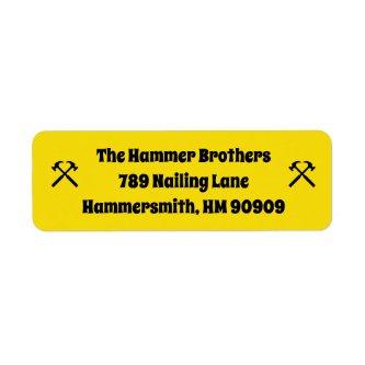 Handyman Contractor Business Return Address Labels
