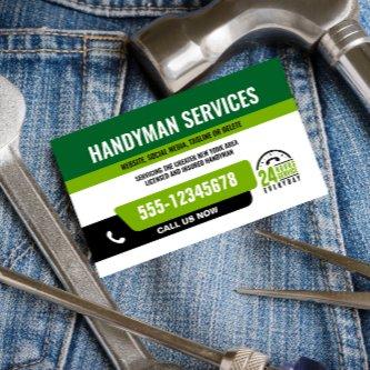 HANDYMAN FIX IT GUY URGENT REPAIR GREEN BLACK