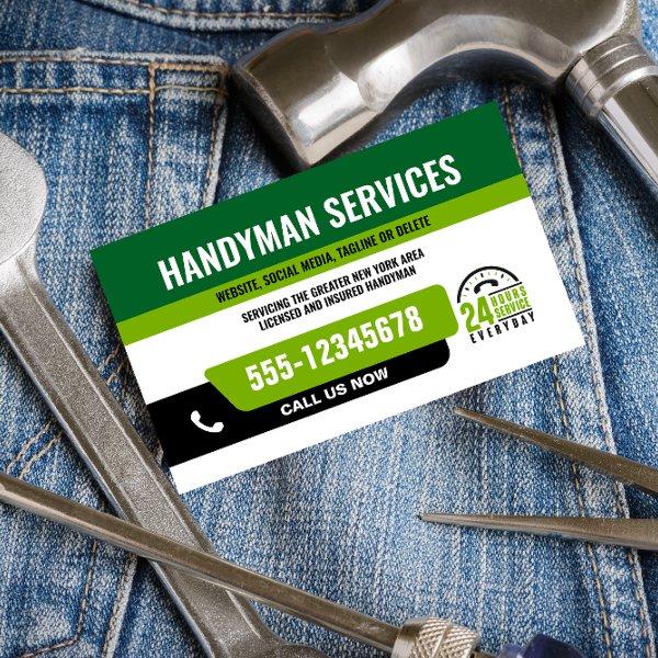 HANDYMAN FIX IT GUY URGENT REPAIR GREEN BLACK