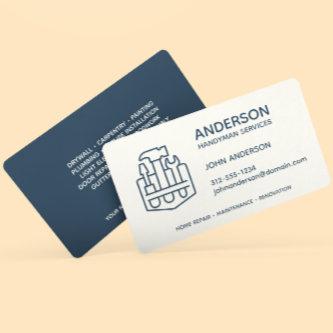 Handyman Home Repair Business Indigo Blue Custom