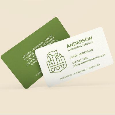 Handyman Home Repair Business Olive Green Custom