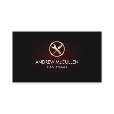Handyman Home Repair Contractor Red Glow