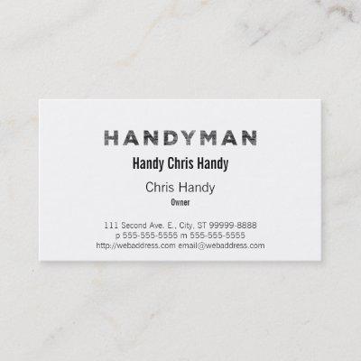 Handyman [Letterpress Style]