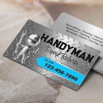 Handyman Repair & Maintenance Service Blue Metal