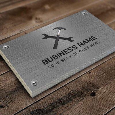 Handyman Repair Maintenance Service Faux Metal
