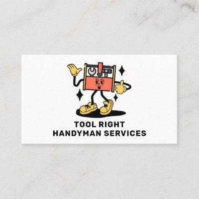 Handyman Services Home Repair Toolkit Retro Mascot