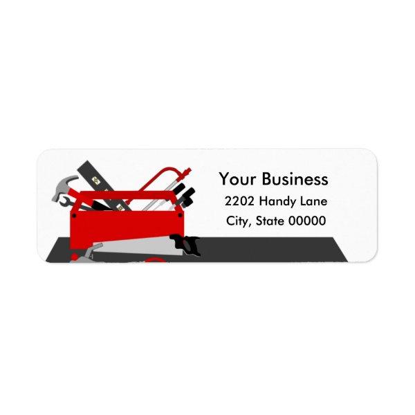 Handyman Tool Box Return Address Label