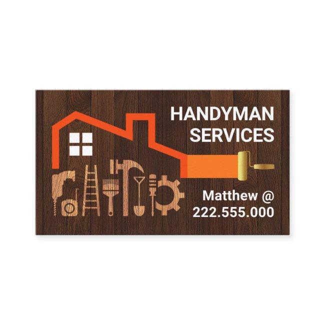 Handyman Tools Building On Wood
