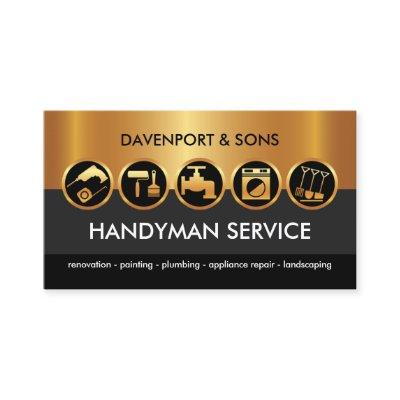 Handyman Tools Gold Black Layers
