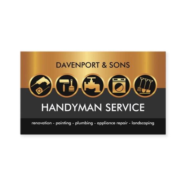 Handyman Tools Gold Black Layers