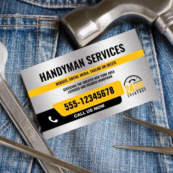 HANDYMAN URGENT REPAIR 24/ SILVER BLACK YELLOW
