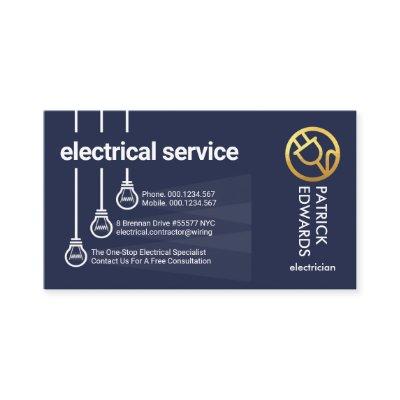 Hanging Lightbulbs Gold Power Plug