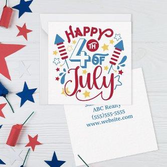 Happy 4th of July Pop By Note Card