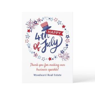 Happy 4th of July | Thank you Business Budget Card