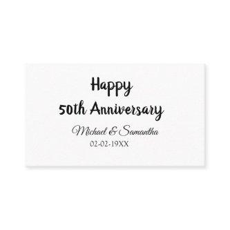 Happy 50th anniversary add couple name date weddin