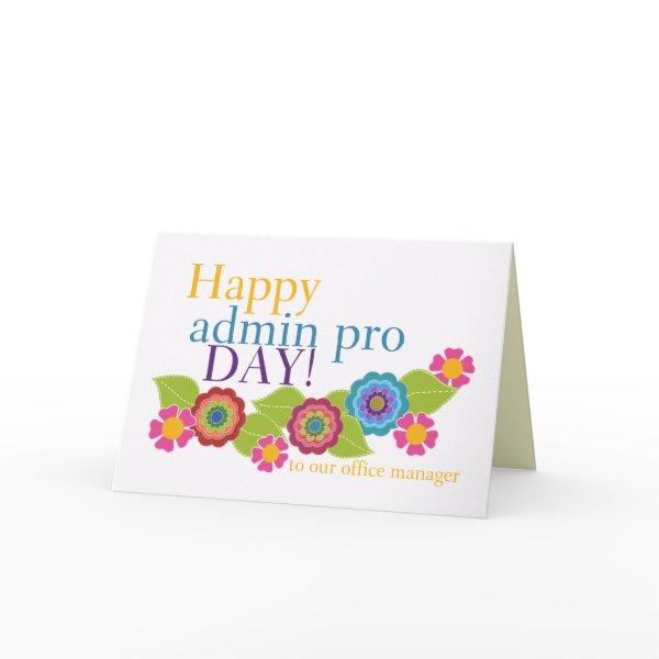 Happy Administrative Professionals Day, Office Mgr Card